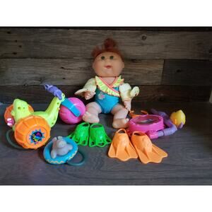 1991 Cabbage Patch Kids Doll Splash N Fun Baby With Water Cycle Mattel